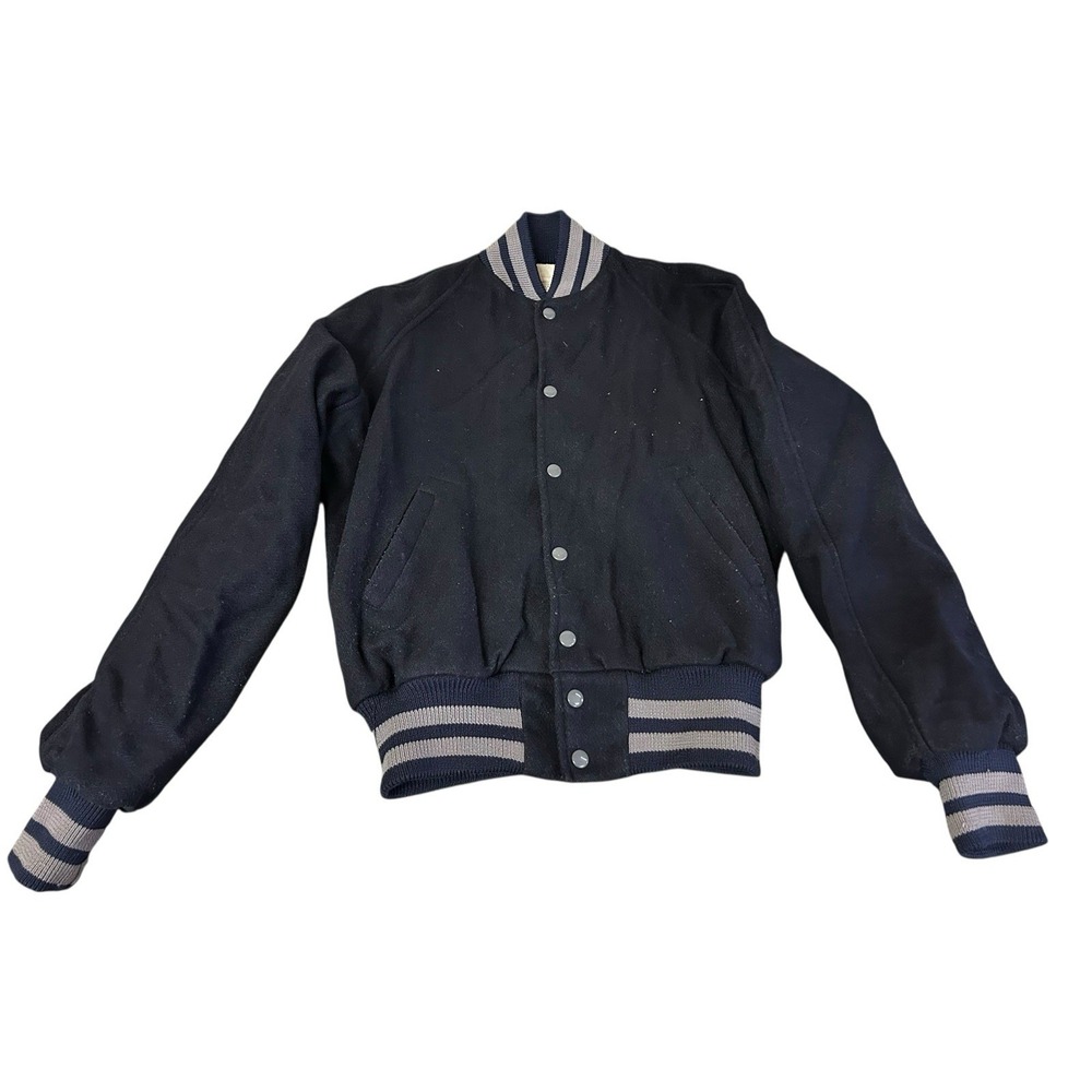 VTG United States US Merchant Marineβ Academy Snap Button Varsity Jacket Small